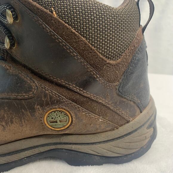 Timberland Mens White Ledge Mid Waterproof Hiking Boots Sz 11 Brown Black Forest - Picture 9 of 9